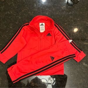 Adidas Baby Boys and Girls. Red Track Suit for 12M baby